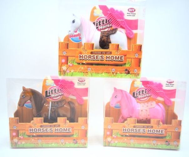 GIRL FUN TOYS Toy Horse Figure One Random Color - .