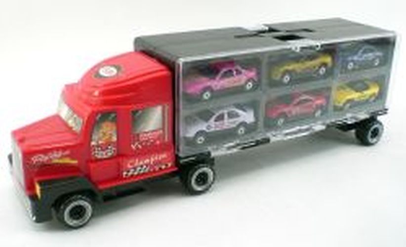 HAMMOND TOYS Semi Truck With Hot Car Wheels Collector Case - 