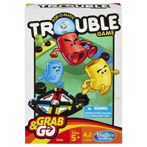 HASBRO Trouble Grab And Go Travel Game - BOARD GAMES