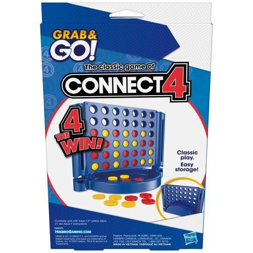 HASBRO Connect 4 Grab And Go Travel Game