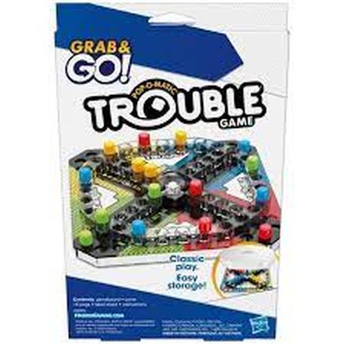HASBRO Trouble Pop-o-matic Grab And Go Travel Game - GAMES