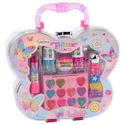HOT FOCUS Tie Dye Butterfly Glitter Cosmetic Set