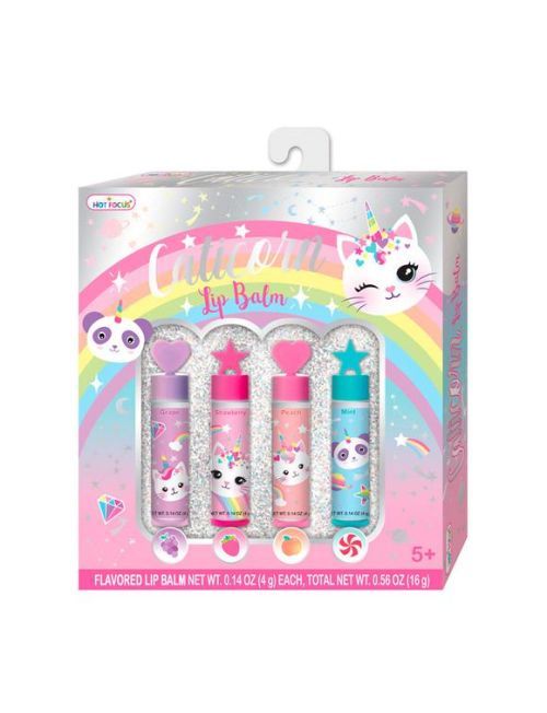 HOT FOCUS Caticorn 4 Flavored Lip Balm