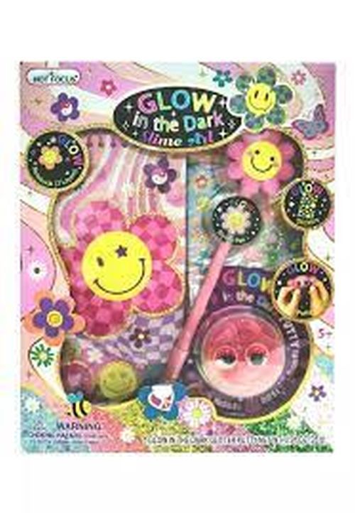 HOT FOCUS Goofy Flower Glow In The Dark Slime Art Set - 