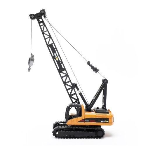 HUINA Crawler Crane Construction Vehicle All Metal 1:50 Scale Model - 