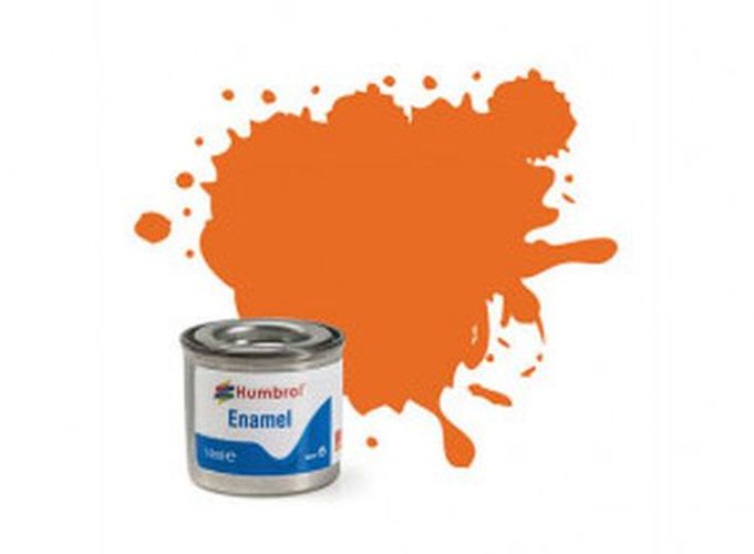 HUMBROL PAINT Orange Gloss Enamel Plastic Model Paint - 