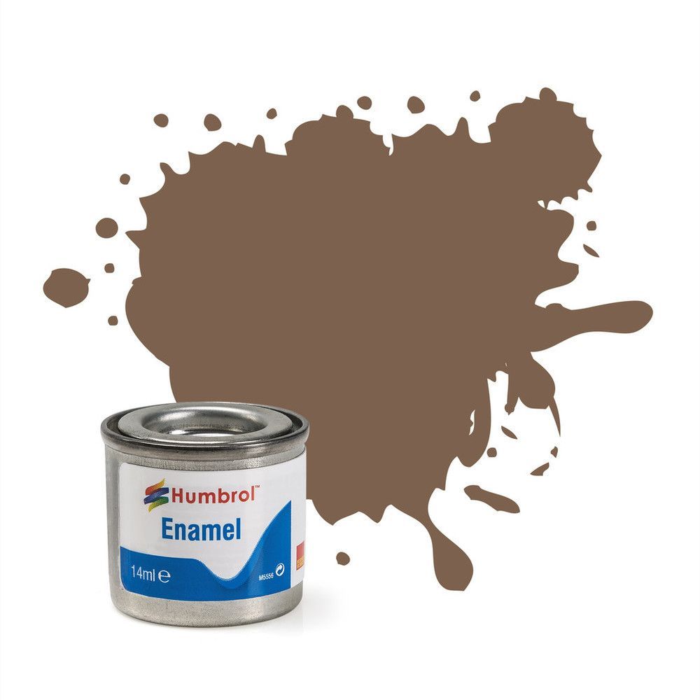 HUMBROL PAINT Dark Earth Matt Enamel Plastic Model Paint - 