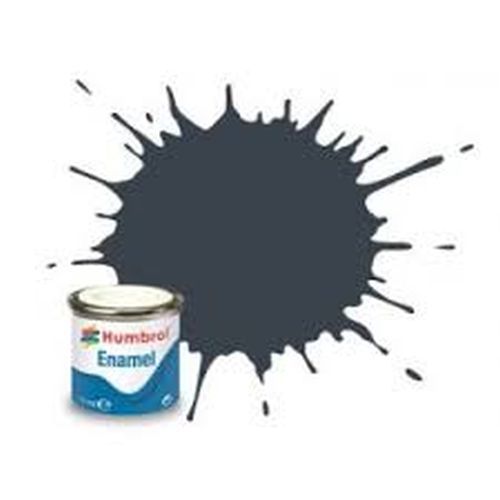 HUMBROL PAINT Dark Grey Matt Enamel Plastic Model Paint - 