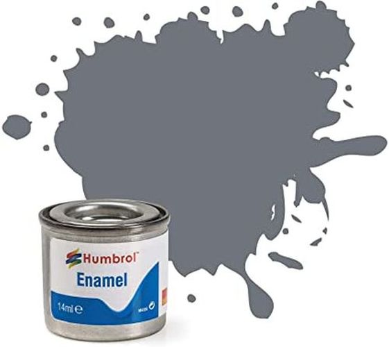 HUMBROL PAINT Light Grey Matt Enamel Plastic Model Paint - PAINT/ACCESSORY