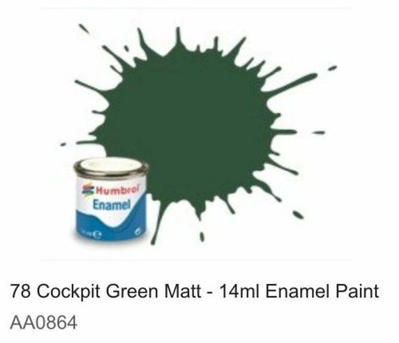 HUMBROL PAINT Cockpit Greem Matt Enamel Plastic Model Paint - PAINT/ACCESSORY