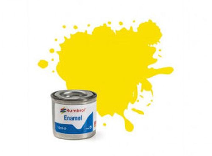 HUMBROL PAINT Lemon Matt Enamel Plastic Model Paint - .
