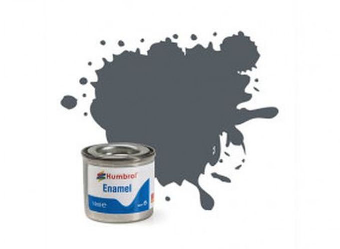 HUMBROL PAINT Us Dark Grey Satin Enamel Plastic Model Paint - .