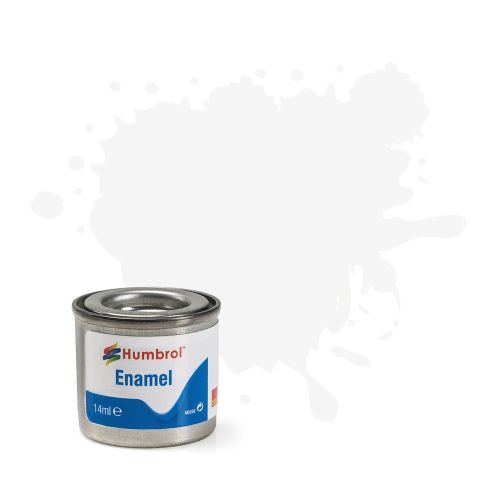 HUMBROL PAINT White Satin Enamel Plastic Model Paint - PAINT/ACCESSORY