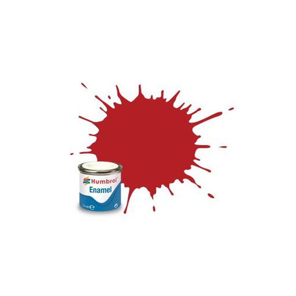 HUMBROL PAINT Insignia Red Matt Enamel Plastic Model Paint - PAINT/ACCESSORY