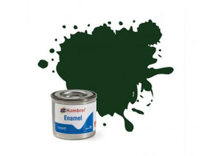 HUMBROL PAINT Dark Green Satin Enamel Plastic Model Paint - .