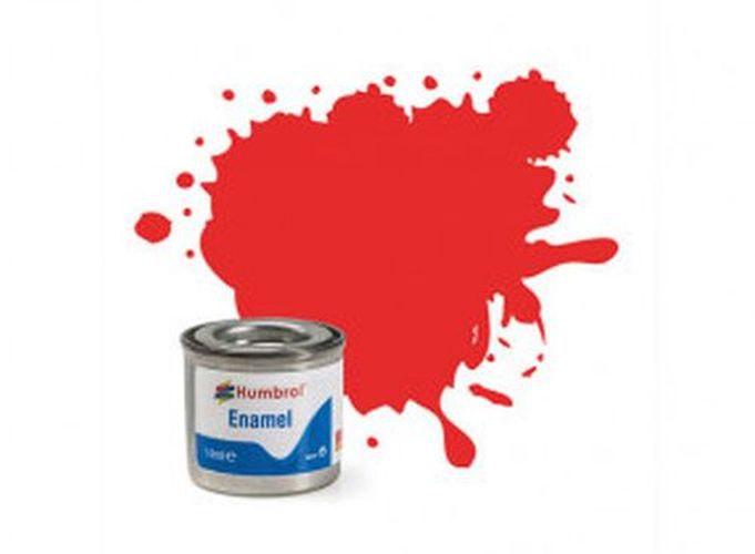 HUMBROL PAINT Fluorescent Fire Orange Gloss Enamel Plastic Model Paint - PAINT/ACCESSORY