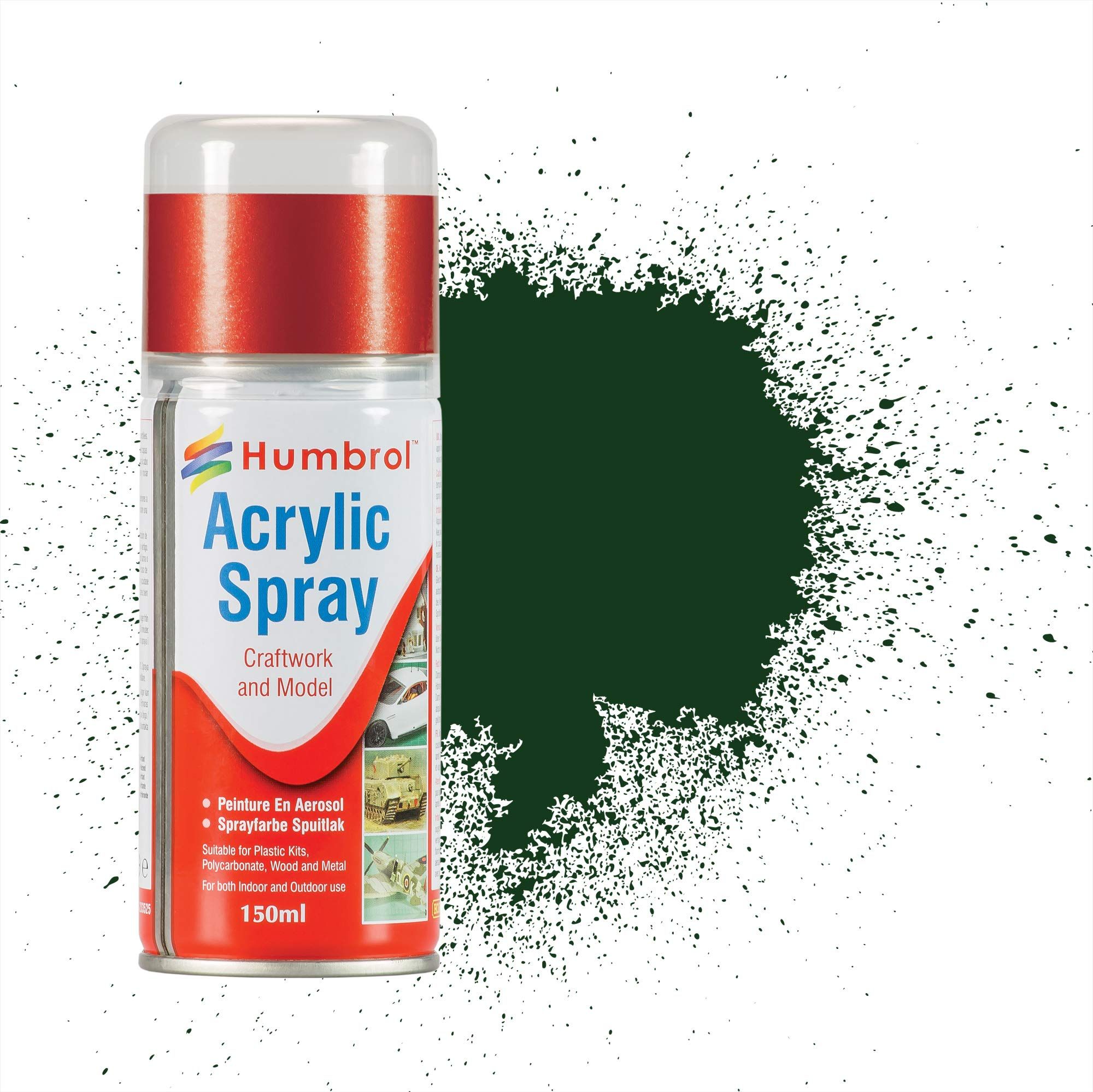 HUMBROL PAINT Brunswick Green Acylic Hobby Spray Paint 150 Ml - PAINT/ACCESSORY