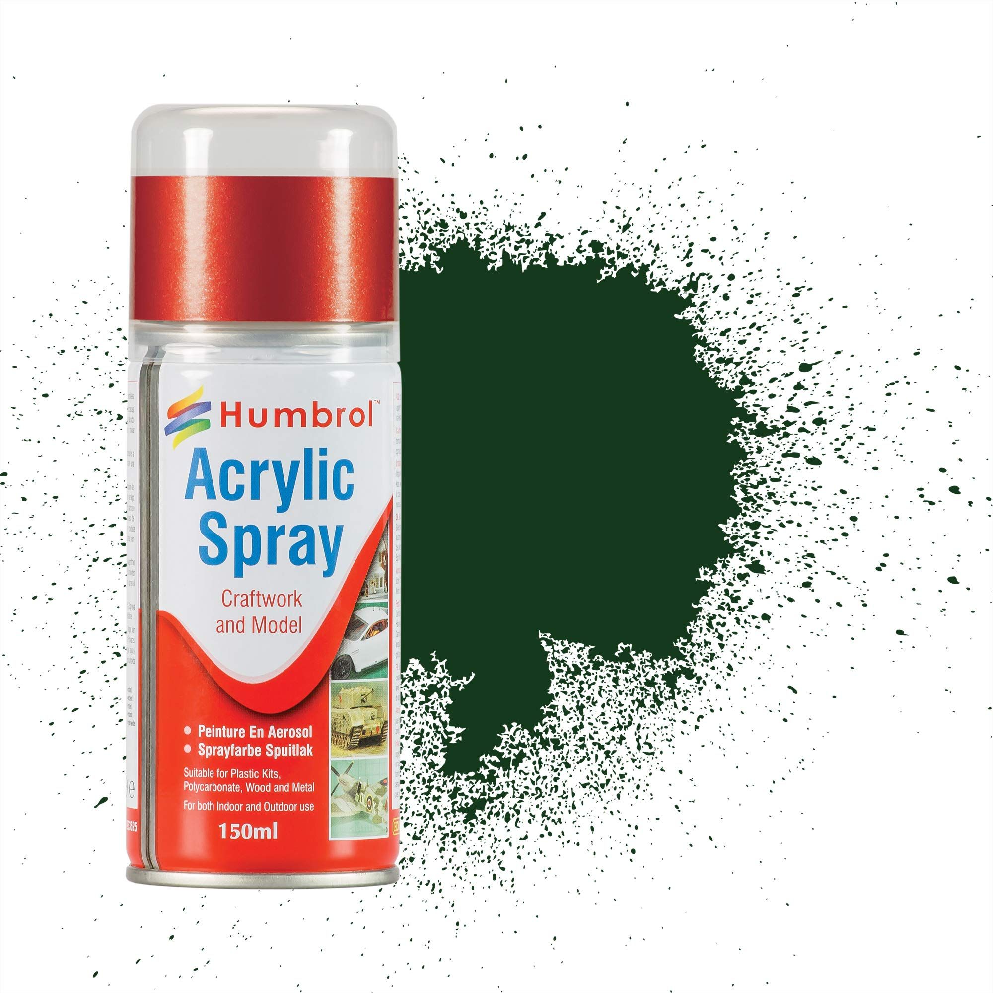 HUMBROL PAINT Brunswick Green Acylic Hobby Spray Paint 150 Ml - .