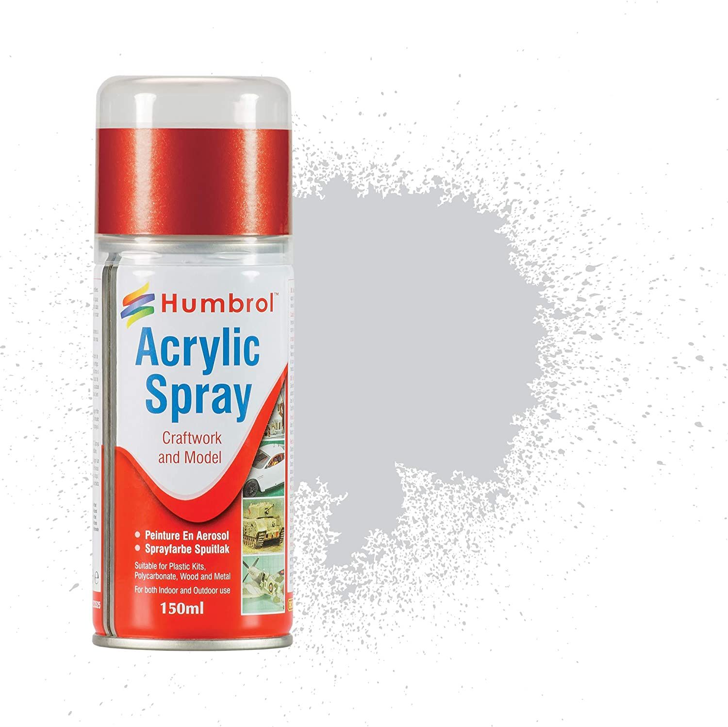 HUMBROL PAINT Silver Acylic Hobby Spray Paint 150 Ml - PAINT/ACCESSORY