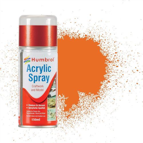 HUMBROL PAINT Orange Acylic Hobby Spray Paint 150 Ml - 