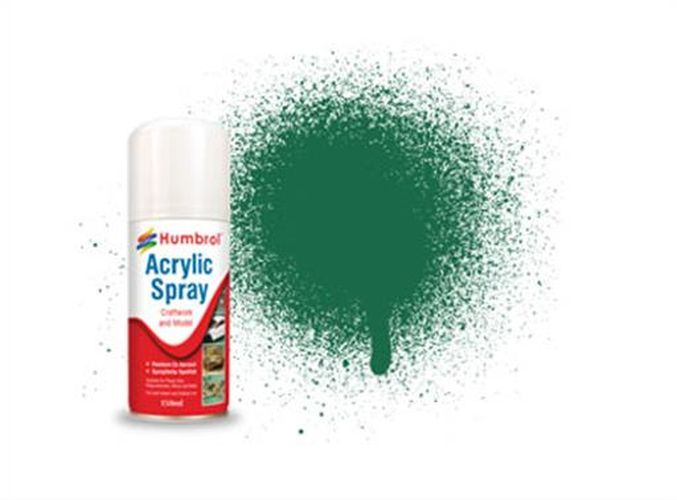 HUMBROL PAINT Dark Green Acylic Hobby Spray Paint 150 Ml - PAINT/ACCESSORY