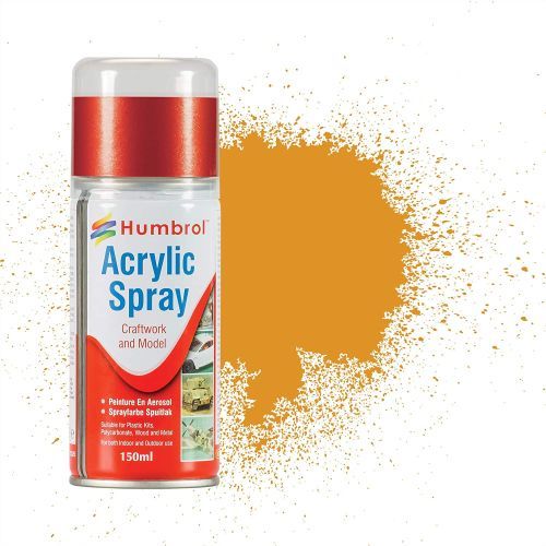 HUMBROL PAINT Brass Acylic Hobby Spray Paint 150 Ml - PAINT/ACCESSORY