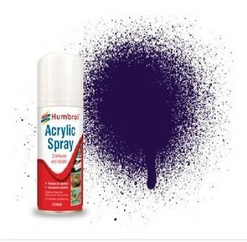 HUMBROL PAINT Purple Gloss Acylic Hobby Spray Paint 150 Ml - PAINT/ACCESSORY