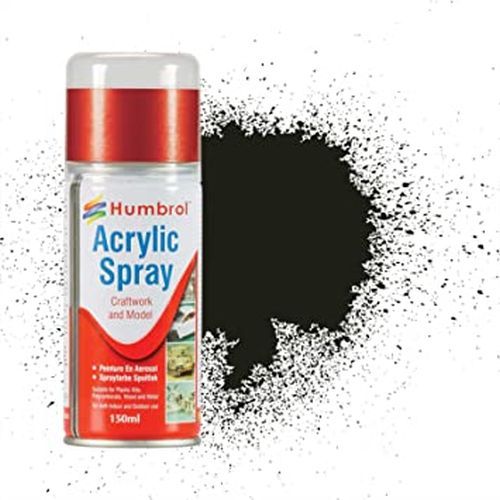 HUMBROL PAINT Dark Green Satin Acylic Hobby Spray Paint 150 Ml - 