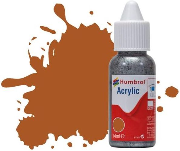HUMBROL PAINT Tan Gloss Acrylic 14ml Paint In Dropper Bottle - PAINT/ACCESSORY