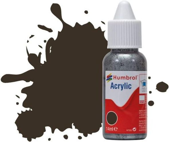 HUMBROL PAINT Service Brown Gloss Acrylic 14ml Paint In Dropper Bottle - PAINT/ACCESSORY