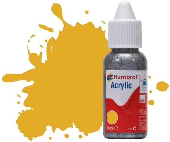 HUMBROL PAINT Gold Metallic 14ml Acrylic Paint In Dropper Bottle - PAINT/ACCESSORY