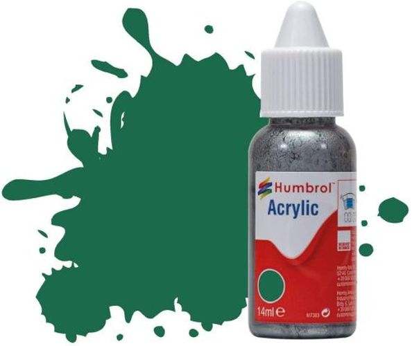 HUMBROL PAINT Dark Green Matt 14ml Acrylic Paint In Dropper Bottle - PAINT/ACCESSORY
