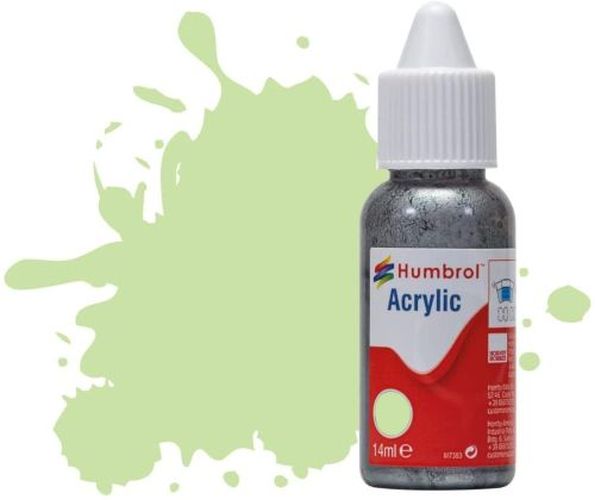 HUMBROL PAINT Pastel Green Matt 14ml Acrylic Paint In Dropper Bottle - PAINT/ACCESSORY