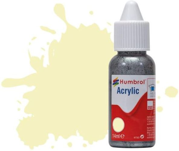 HUMBROL PAINT Ivory Gloss 14ml Acrylic Paint In Dropper Bottle - PAINT/ACCESSORY