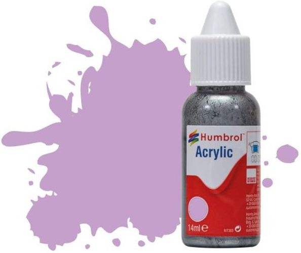 HUMBROL PAINT Pastel Violet Matt 14ml Acrylic Paint In Dropper Bottle - PAINT/ACCESSORY