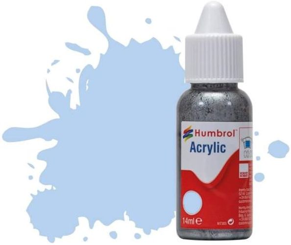 HUMBROL PAINT Pastel Blue Matt 14ml Acrylic Paint In Dropper Bottle - PAINT/ACCESSORY