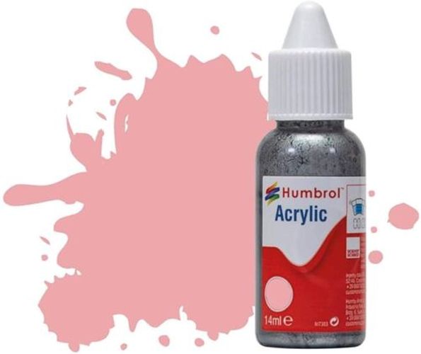 HUMBROL PAINT Pink Matt 14ml Acrylic Paint In Dropper Bottle - PAINT/ACCESSORY