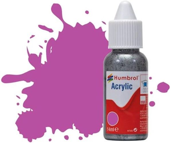 HUMBROL PAINT Magenta Matt 14ml Acrylic Paint In Dropper Bottle - PAINT/ACCESSORY