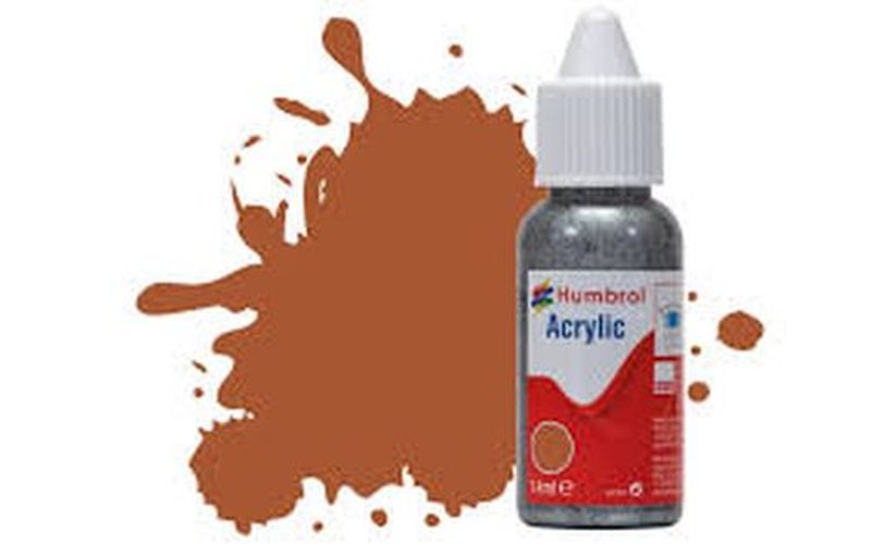HUMBROL PAINT Leather Matt 14ml Acrylic Paint In Dropper Bottle - .