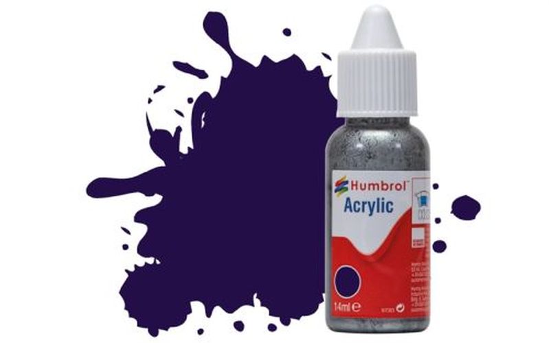 HUMBROL PAINT Purple Gloss 14ml Acrylic Paint In Dropper Bottle - 