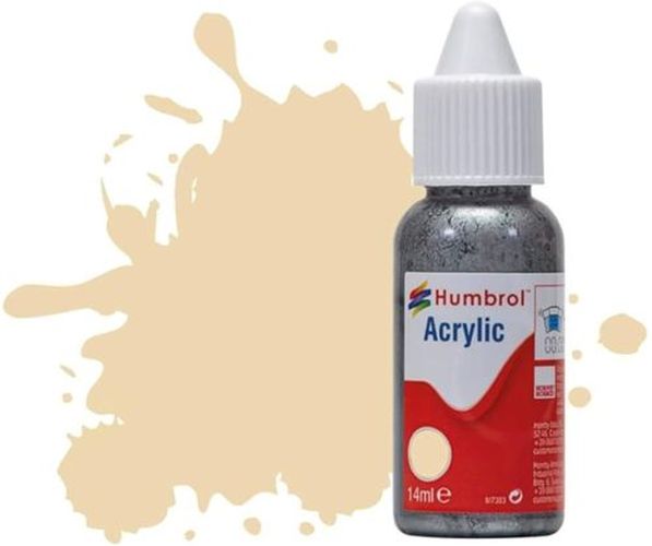 HUMBROL PAINT Oak Satin 14ml Acrylic Paint In Dropper Bottle - PAINT/ACCESSORY