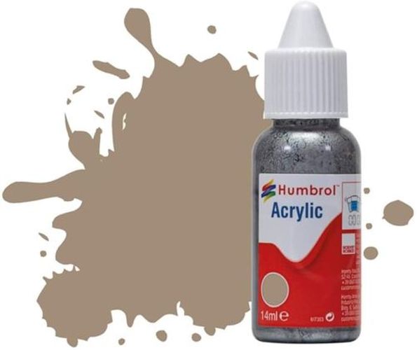 HUMBROL PAINT Khaki Drill Matt 14ml Acrylic Paint In Dropper Bottle - PAINT/ACCESSORY