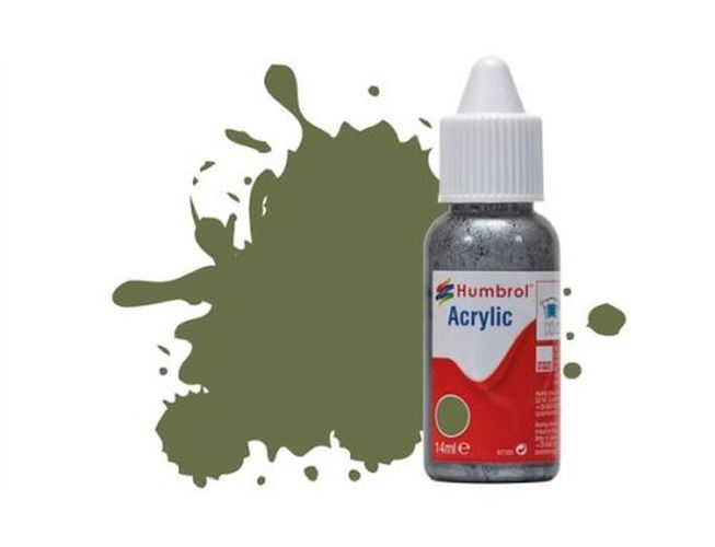 HUMBROL PAINT Grass Green Matt 14ml Acrylic Paint In Dropper Bottle - PAINT/ACCESSORY