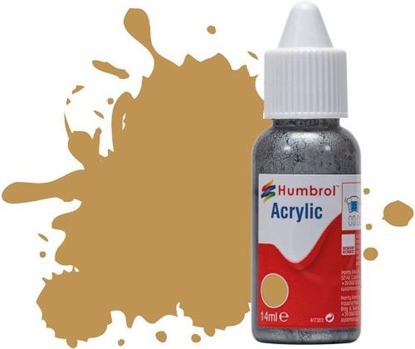 HUMBROL PAINT Desert Yellow 14ml Acrylic Paint In Dropper Bottle - .