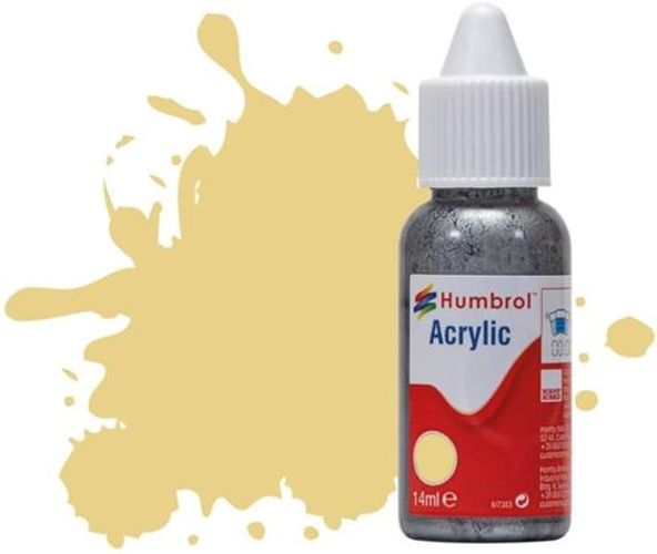 HUMBROL PAINT Cream Matt 14ml Acrylic Paint In Dropper Bottle - .