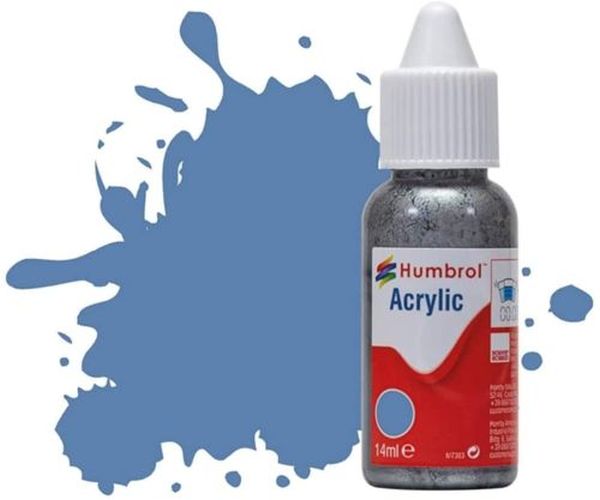 HUMBROL PAINT Ww1 Blue Matt 14ml Acrylic Paint In Dropper Bottle - PAINT/ACCESSORY