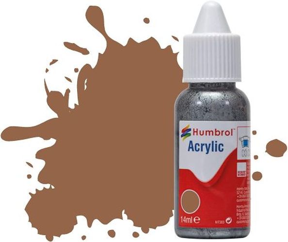 HUMBROL PAINT Natural Wood Matt 14ml Acrylic Paint In Dropper Bottle - PAINT/ACCESSORY