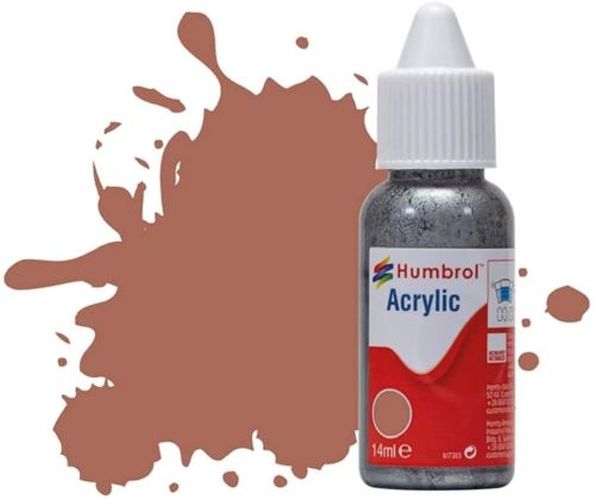 HUMBROL PAINT Rust Matt 14ml Acrylic Paint In Dropper Bottle - .