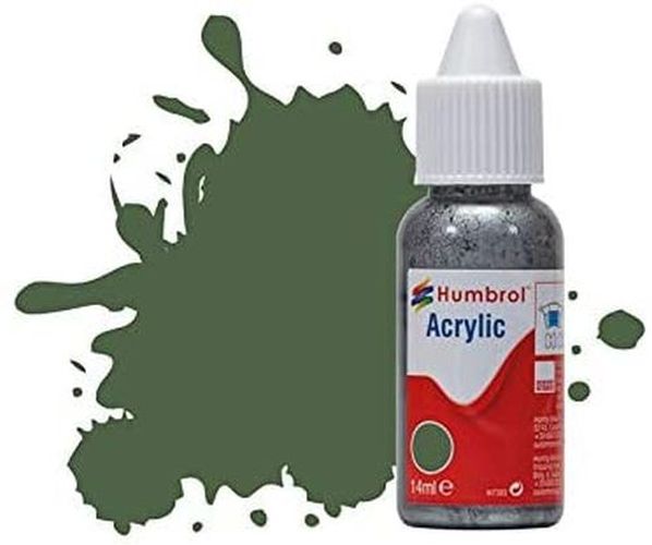 HUMBROL PAINT Us Light Green Matt 14ml Acrylic Paint In Dropper Bottle - .