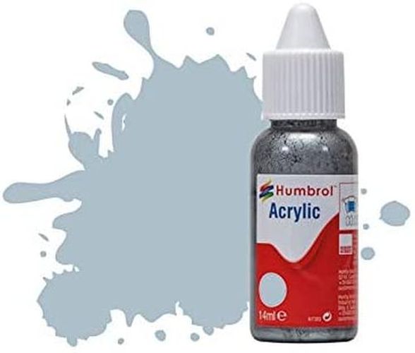HUMBROL PAINT Us Ghost Grey Satin 14ml Acrylic Paint In Dropper Bottle - .